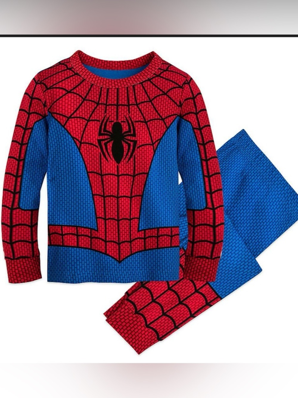 Disney Spider-Man Superhero Kids Pajama Set Costume Size 7